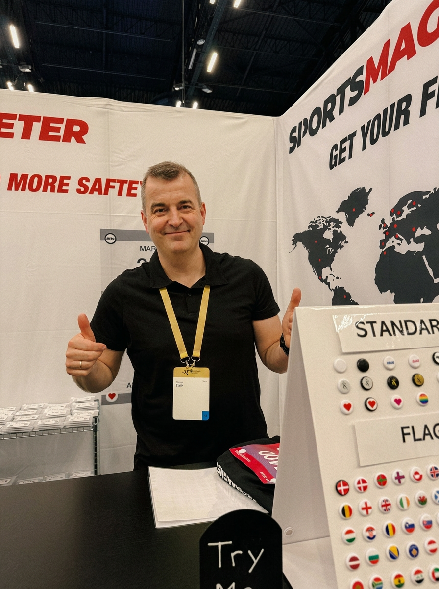 Brian at the SportsMagnet booth