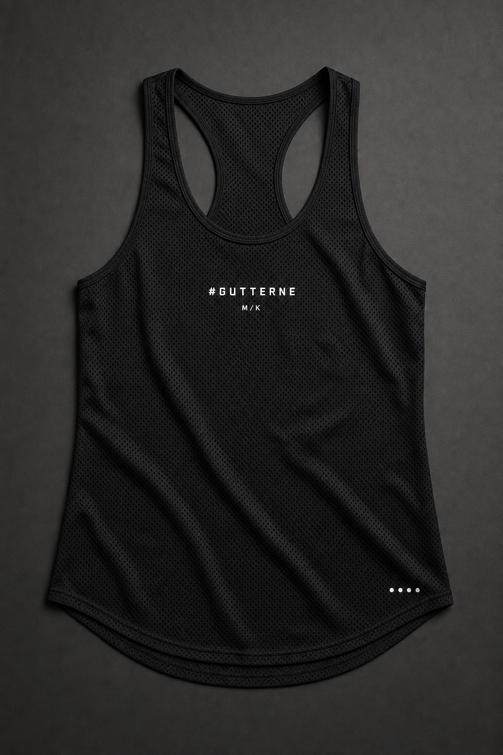 Elite Race Day Singlet — Black — Mesh Race Vest, product photo on neutral backdrop