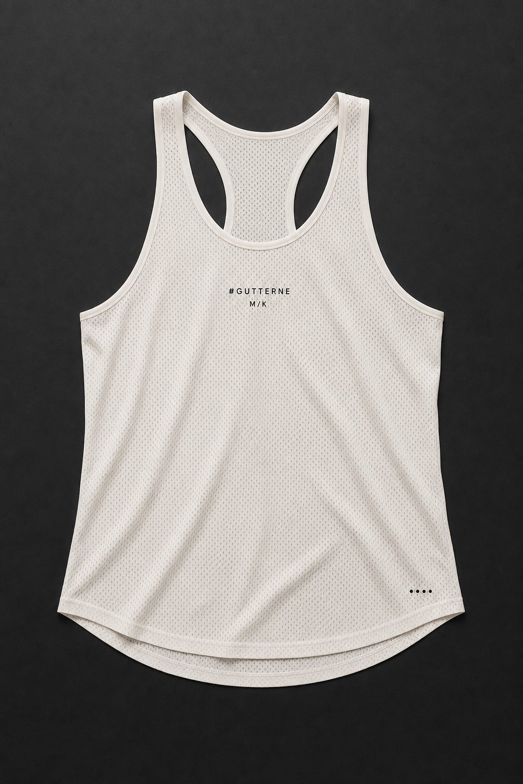Elite Race Day Singlet — Bone — Mesh Race Vest, product photo on neutral backdrop